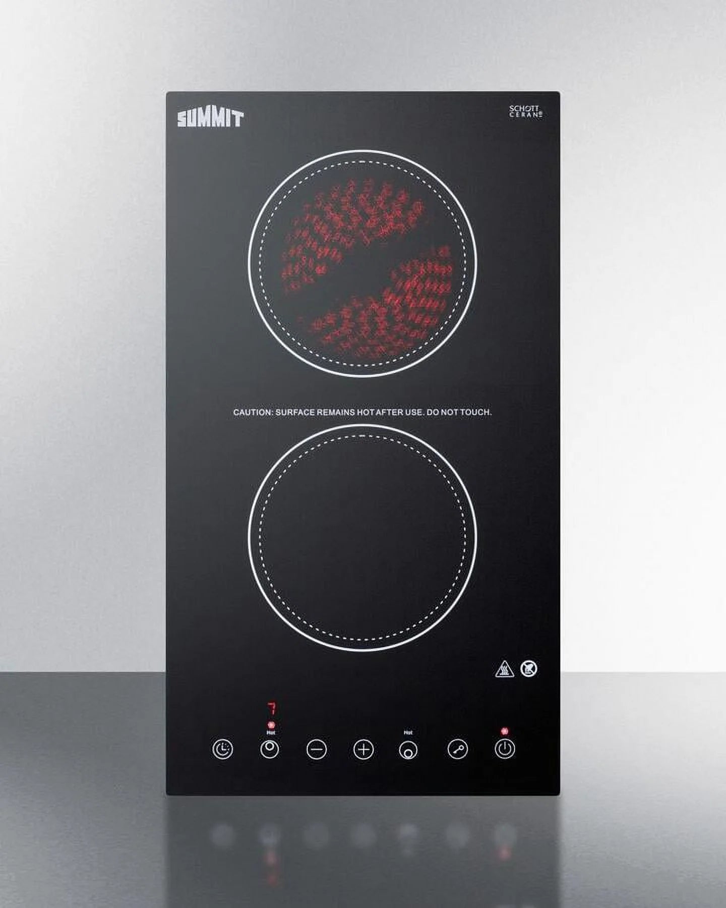 2-Burner Electric Cooktop in Black Z789617