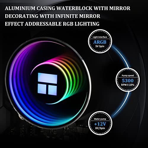 240mm ARGB Water Cooling CPU Cooler with Dual PWM Fans A30250