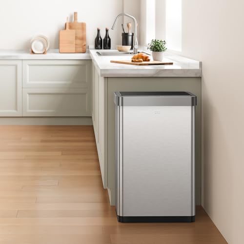 Touchless Motion Sensor Trash Can, 13.2 Gallon, Brushed Stainless Steel K748461