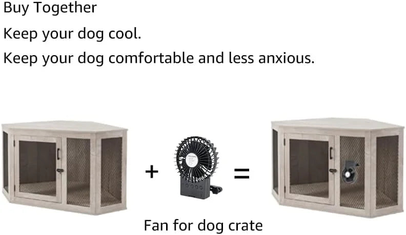 Medium Corner Dog Crate - Weathered Grey Z368