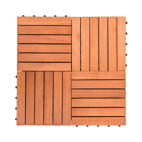 Interlocking Acacia Hardwood Deck Tile T90355