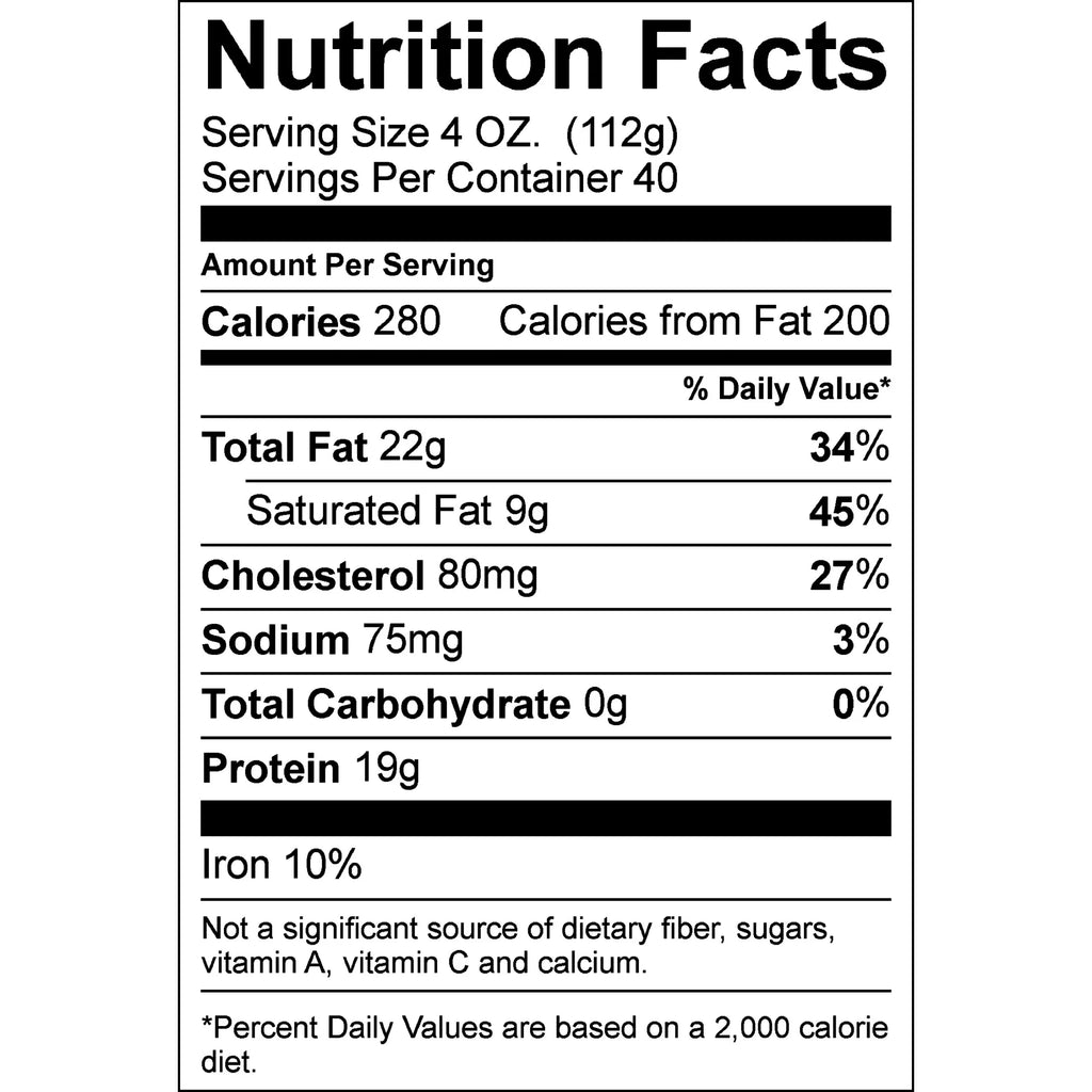 Ground Beef Chuck 80% Lean 20% Fat, 10 lb Roll T8375