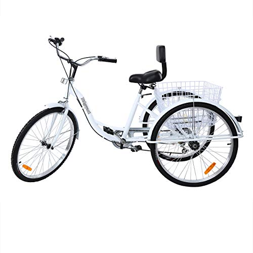 Adult Tricycle 3-Wheel Bike with Shopping Basket C4118