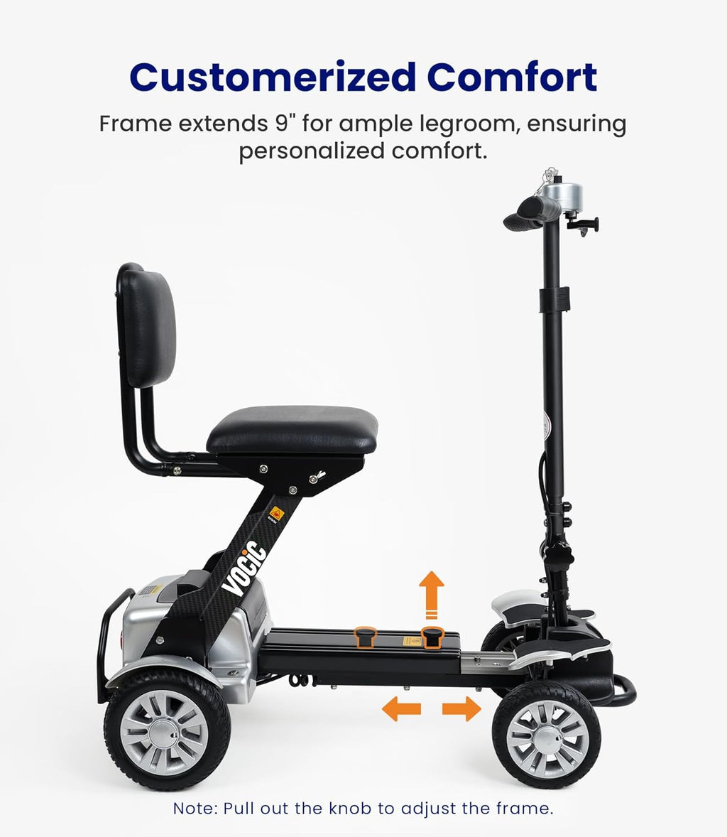 Carbon Fiber 4 Wheel Mobility Scooter for Seniors Adults O274584