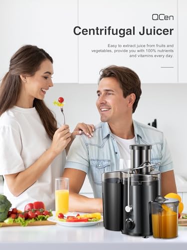 Juicer Machine, 800W Centrifugal Extractor with Wide Mouth Feed Chute, Stainless Steel, BPA-free V753