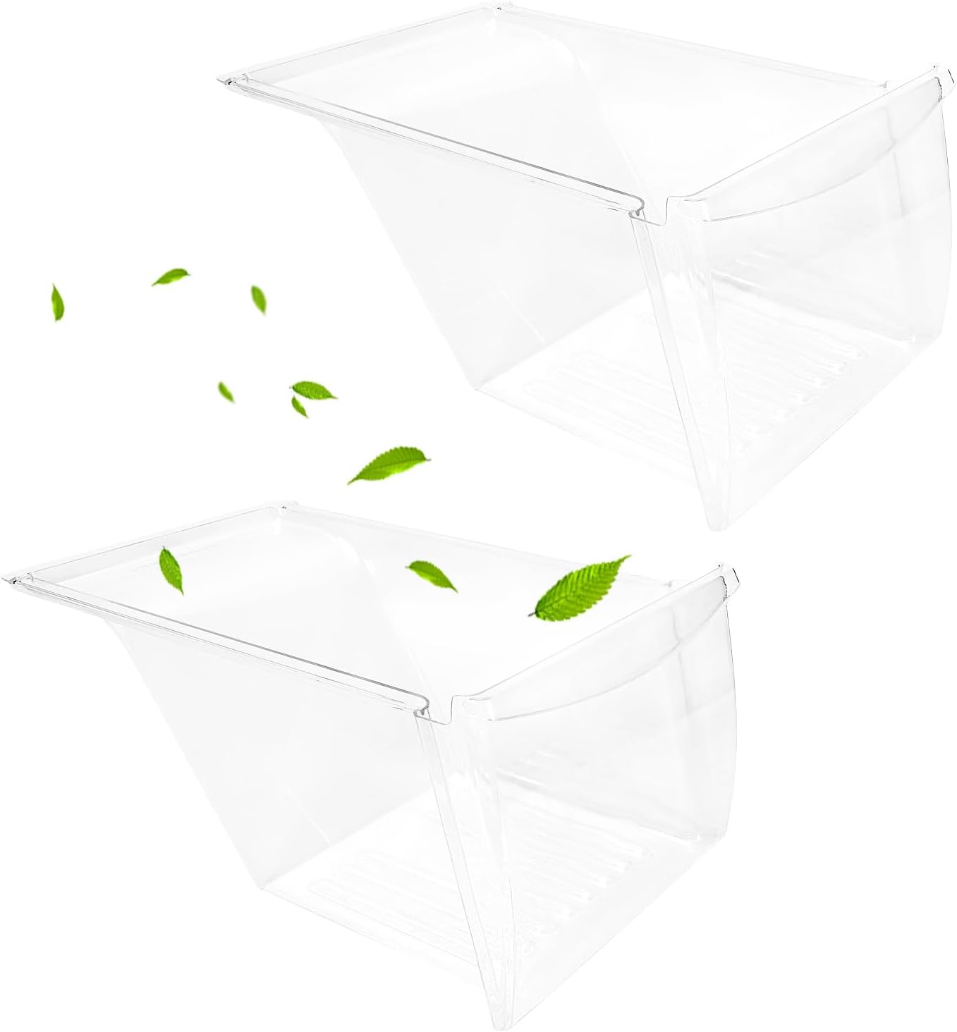 240337103 Upgraded 2Pcs Fridge Crisper Drawer (UPPER) & Crisper Bin (LOWER) fit for Frigidaire,Kenmore,Crosley,Westinghouse,Gibson,Kelvinator Refrigerator Replacement# 240337107,PS429854