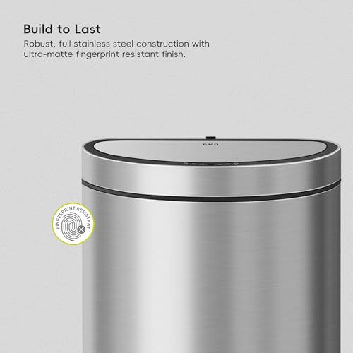Touchless Motion Sensor Trash Can, 13.2 Gallon, Brushed Stainless Steel K748461