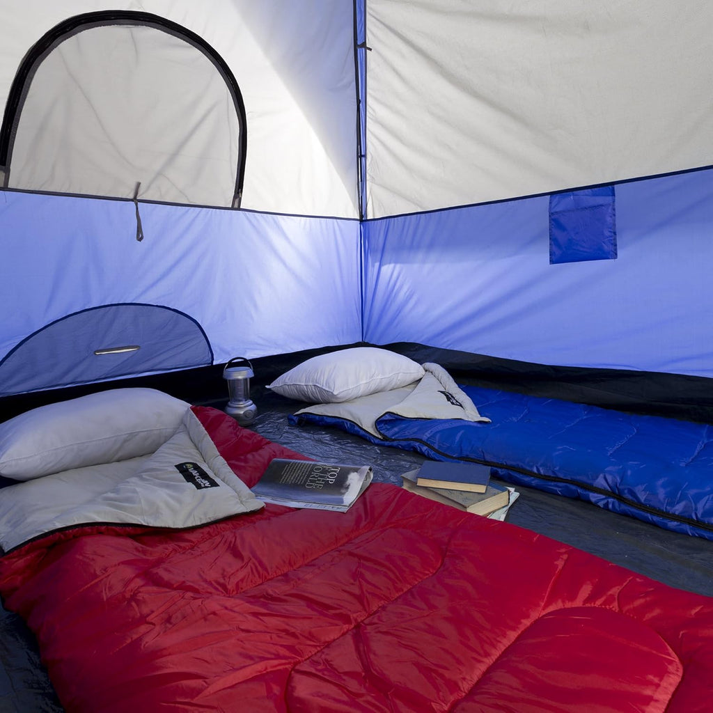 6 Person Water-Resistant Camping Tent with Removable Rain Fly F98415