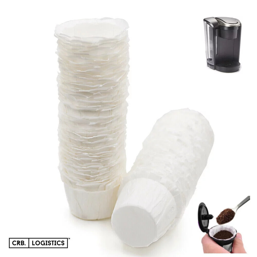 Disposable Paper Filter Cups for Reusable Coffee Pods Keurig K-Cup 100 pcs