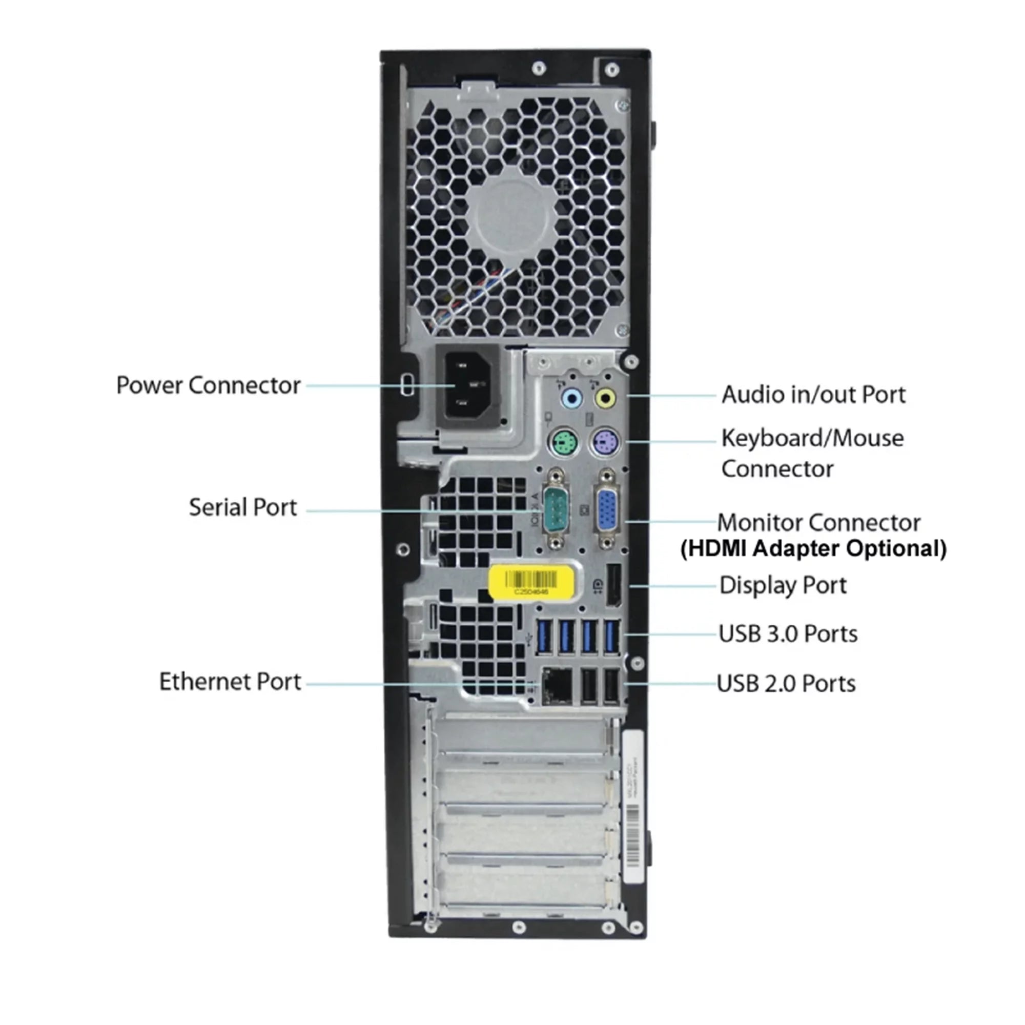 Refurbished Desktop Computer Tower PC, Intel Quad Core i3, 4GB RAM, 2TB HDD, Windows 10 Pro, with Keyboard and Mouse E174685