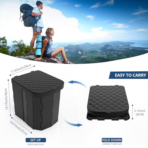 Portable Folding Camping Toilet with Lid for Adults N55353