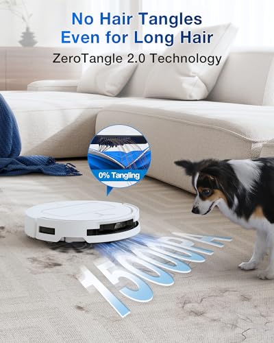Robot Vacuum and Mop, 18500Pa Suction, Auto-Lift, Self-Emptying X838