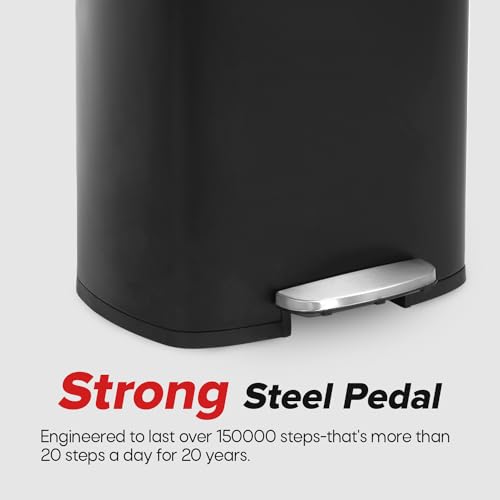 13 Gallon Stainless Steel Step Trash Can for Home Kitchen S936569