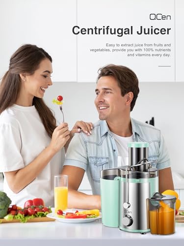 Juicer Machine, 800W Centrifugal Extractor with Wide Mouth Feed Chute, Stainless Steel, BPA-free V753