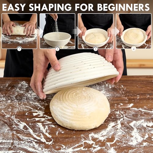 Oval Banneton Bread Proofing Basket Set of 2 Y4305