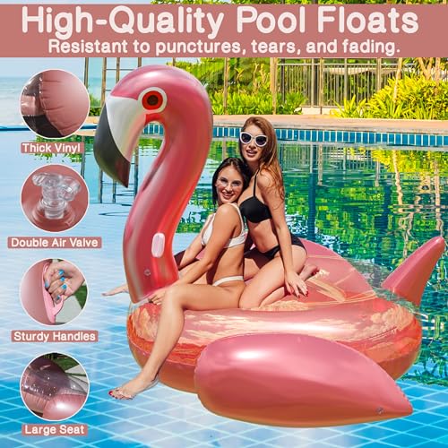 Giant Pink Flamingo Pool Float for Adults & Kids E16874