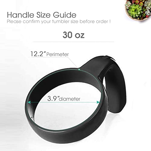 Tumbler Handle for 30oz Rambler Cup, Anti Slip Travel Mug Grip S215