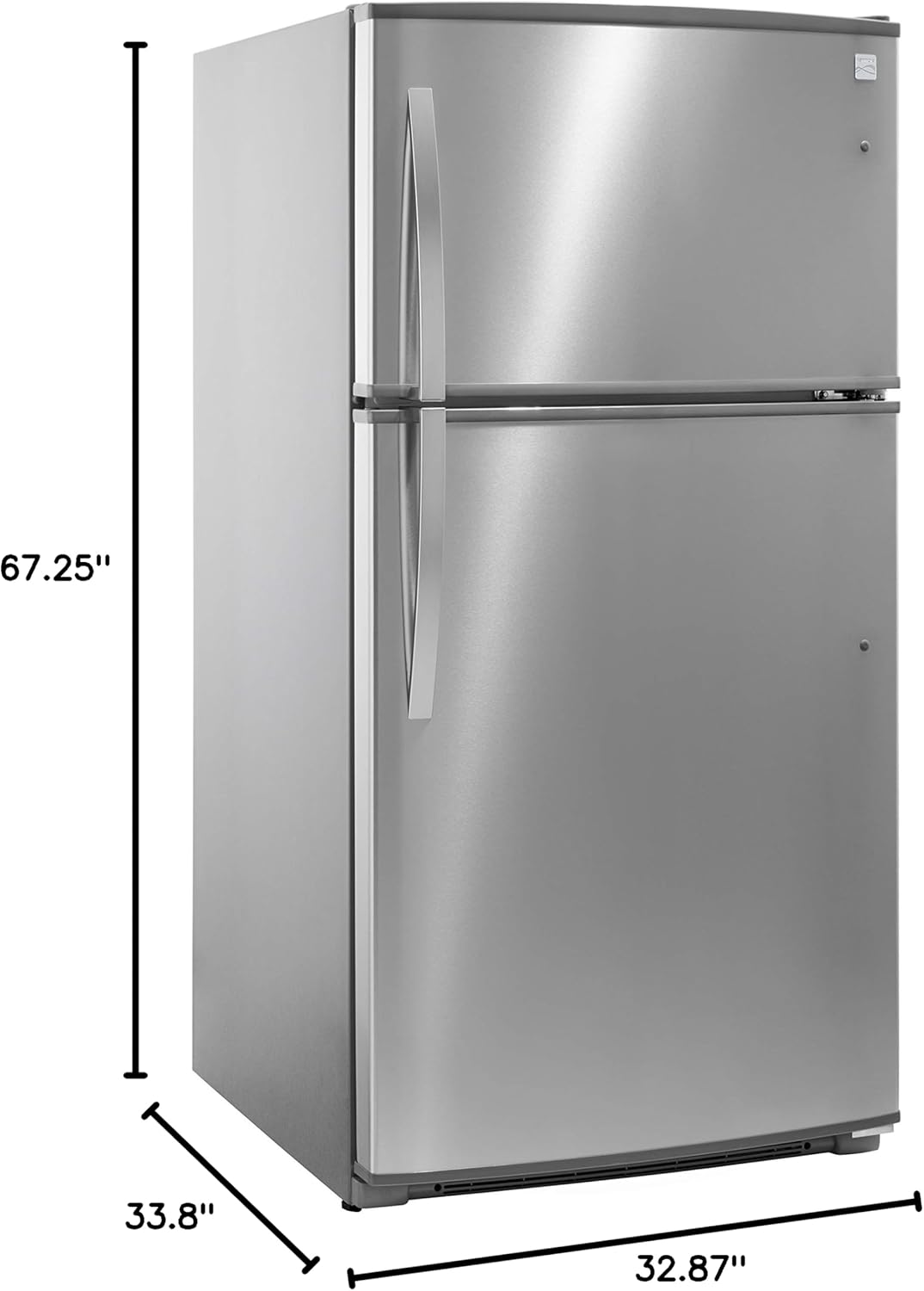 33" Top-Freezer Refrigerator, 21 Cu. Ft., Stainless Steel Q82075