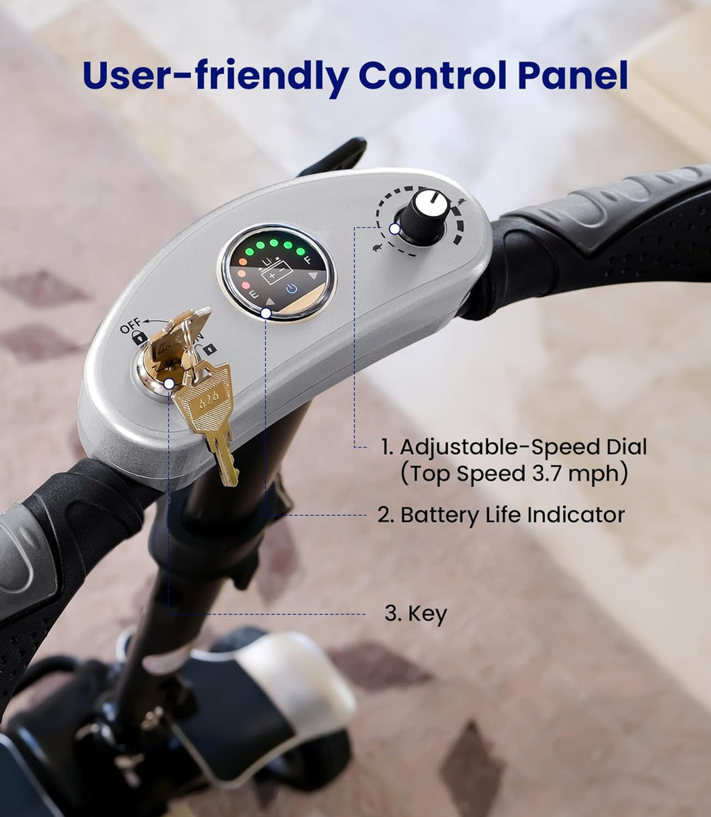 Carbon Fiber 4 Wheel Mobility Scooter for Seniors Adults O274584