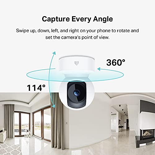 Indoor Pan/Tilt Smart Security Camera, 1080p HD with Night Vision and Motion Detection C1819