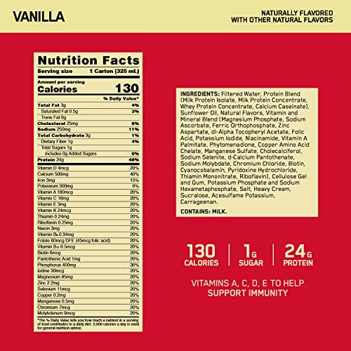 Protein Shake, 24g Protein, Ready to Drink, Gluten Free, Chocolate, 11 Fl Oz, 12 Count L7343