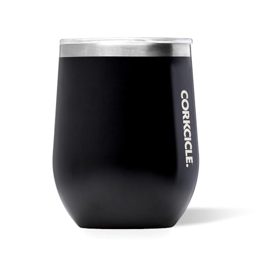 Insulated Stemless Wine Glass Tumbler, 12 oz, Stainless Steel, Powder Blue T624