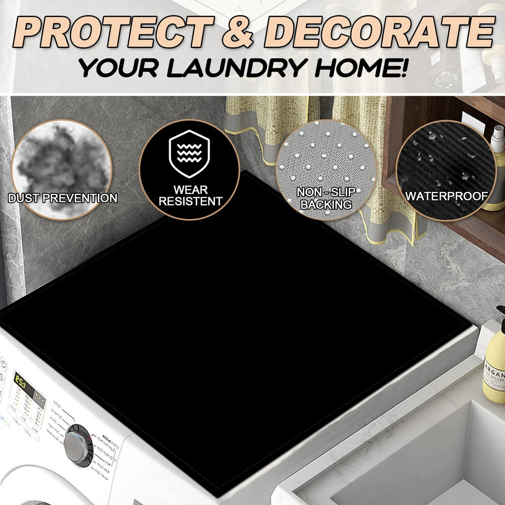 Anti-Slip Washer or Dryer Top Mat Cover, 27" x 31.5" Black I692
