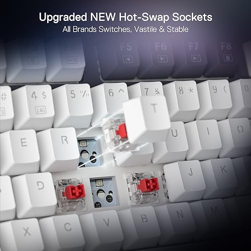 75% Wireless RGB Gaming Keyboard, 81 Keys Hot-Swap Mechanical W558360
