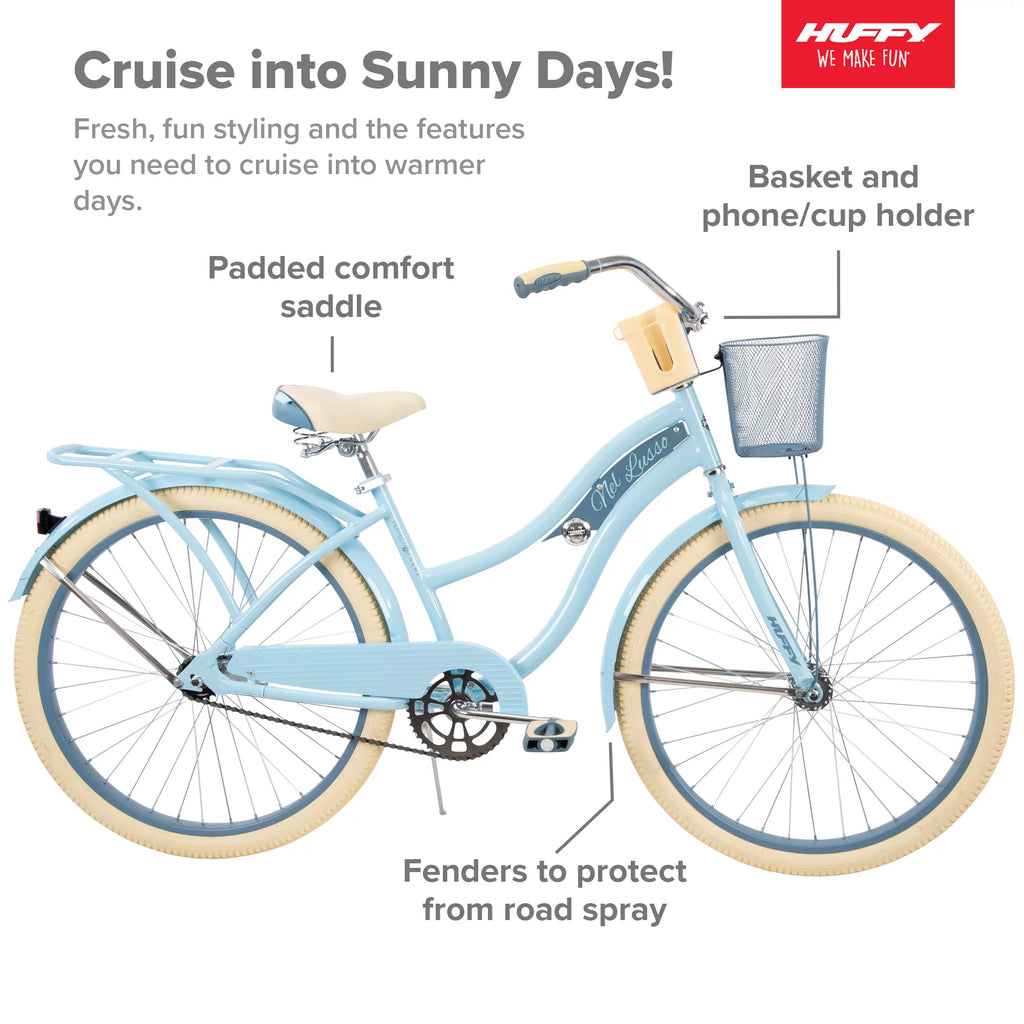 26" Classic Cruiser Bike for Women, Light Blue E591994