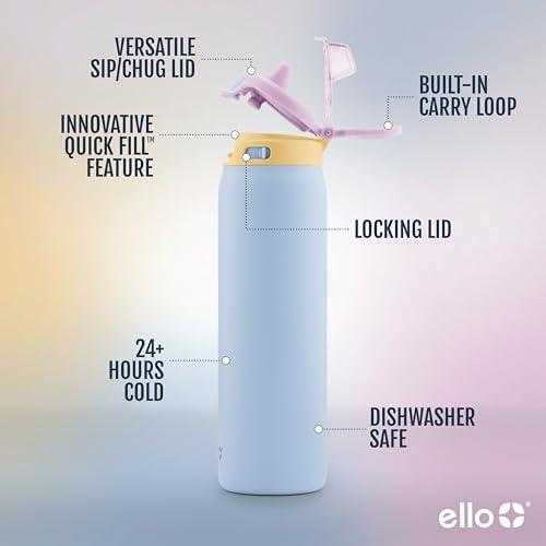 Stainless Steel Water Bottle with Leak Proof Lid, 22oz J59428