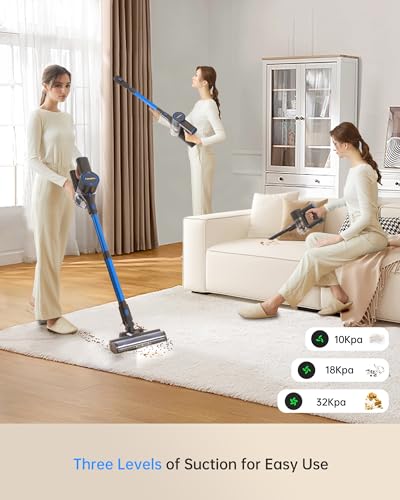 Cordless Vacuum Cleaner for Home, Lightweight Stick Vacuum with Detachable Battery F98570