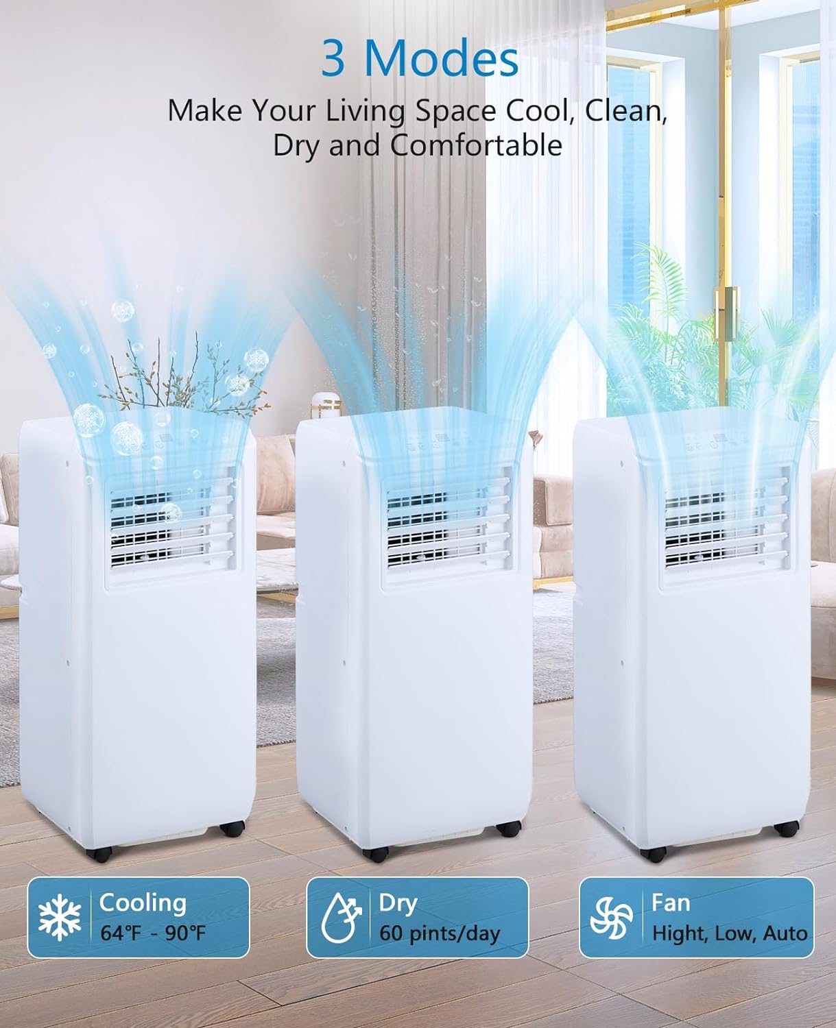 Portable Air Conditioner 10000 BTU with Remote Control for 450 Sq. Ft. Rooms M48700