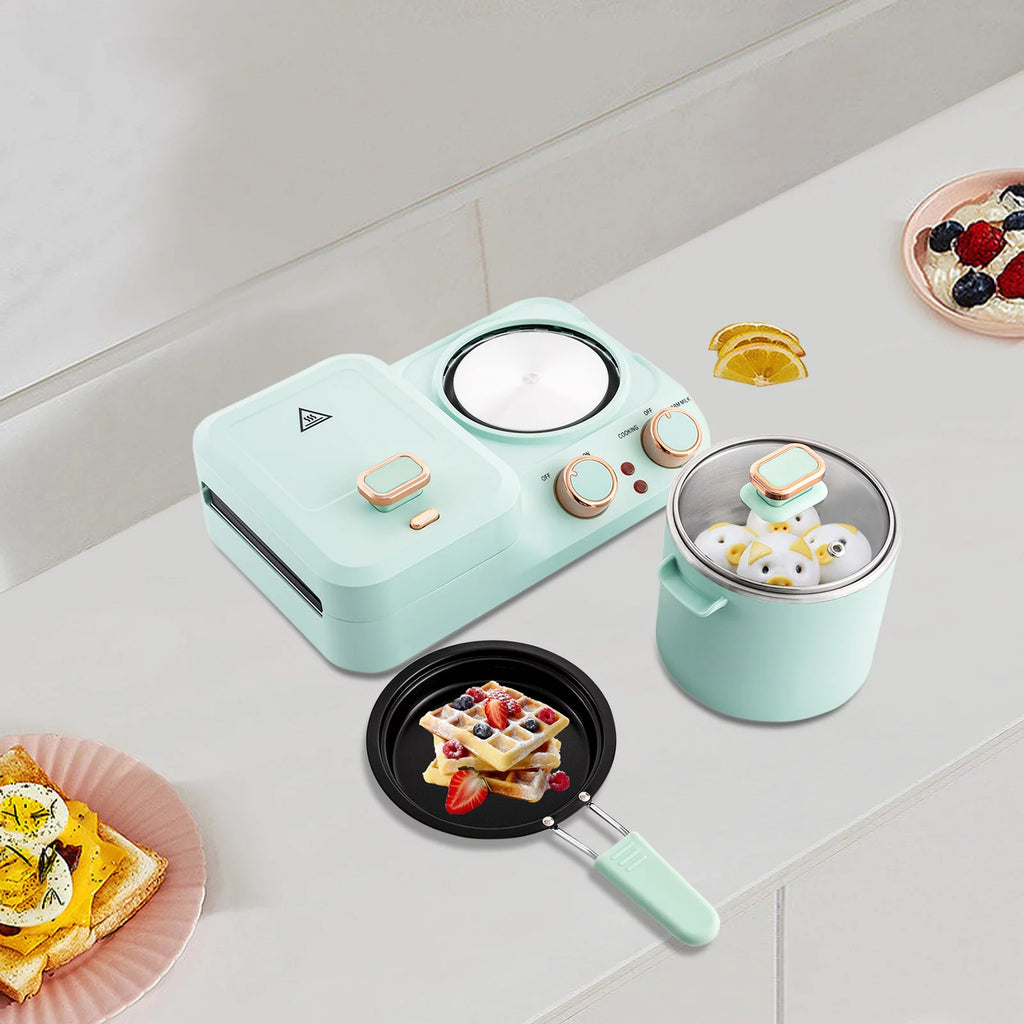 3 in 1 Breakfast Station with Frying Pan and Non-stick Plate N4833