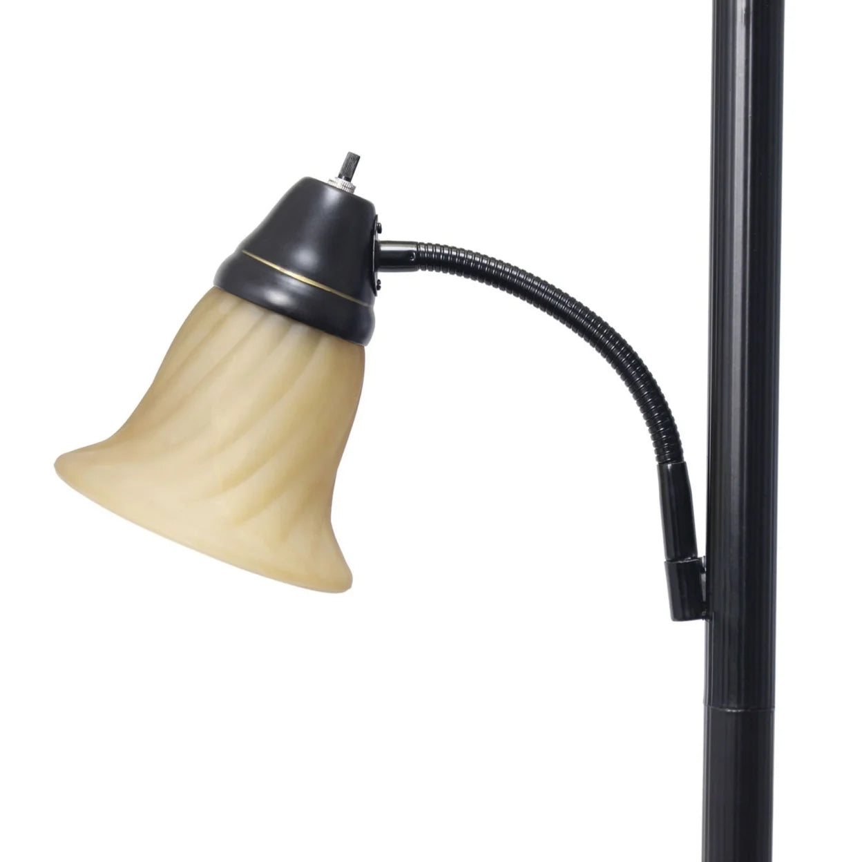 3 Light Floor Lamp with White Scalloped Glass Shades I80223