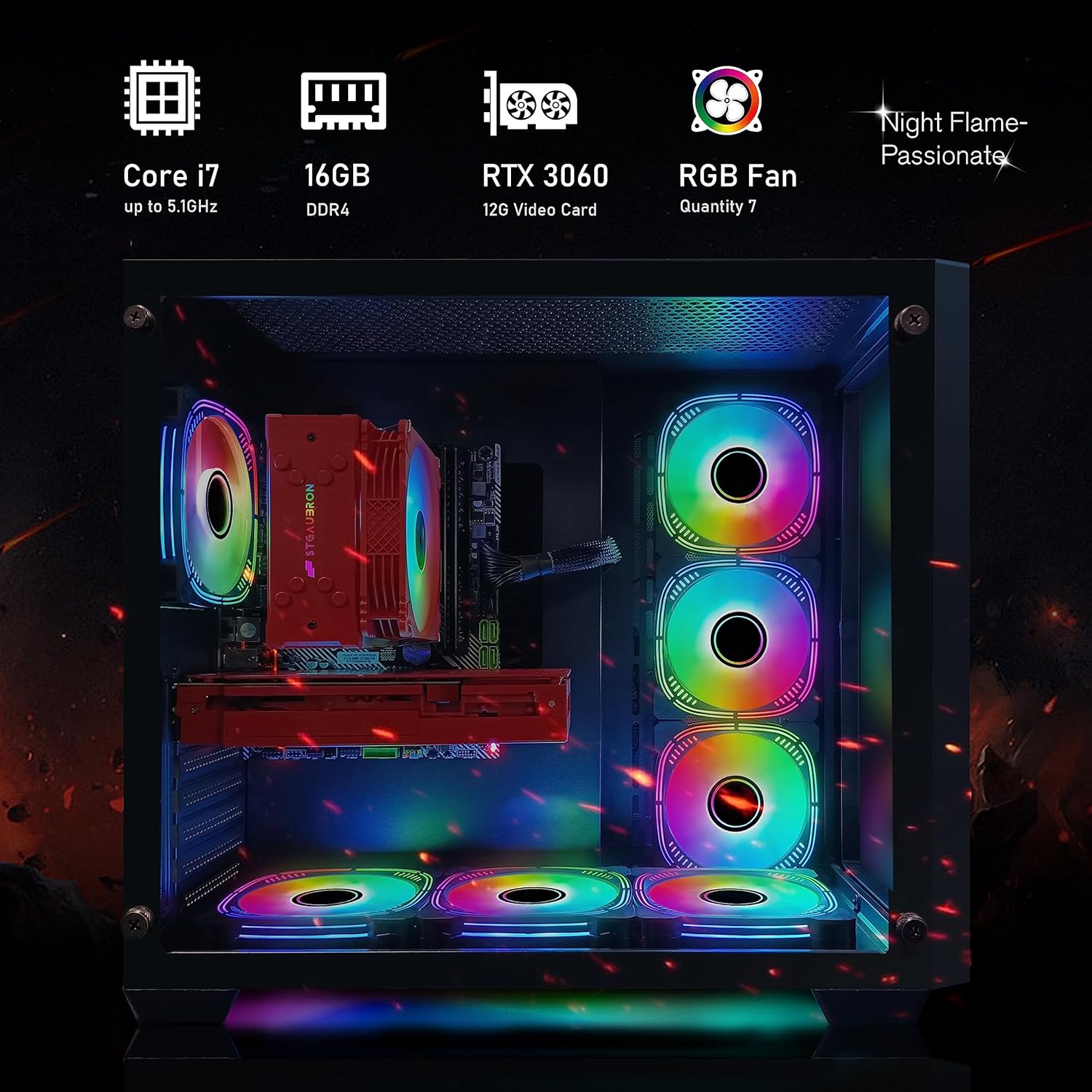 Gaming Desktop PC, RTX 3060, Intel Core i7, 16GB RAM, 1TB SSD Z86415