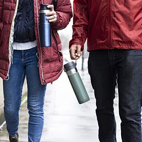 Insulated Stainless Steel Water Bottle 36 oz with Push Button Lid A883