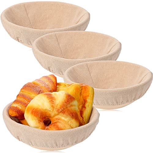 Banneton Bread Proofing Basket Round with Liners and Scrapers H690