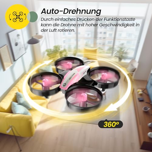 Mini Drone for Kids and Beginners with Auto Hovering, 3D Flips, Red W268211