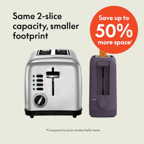 2 Slice Slim Toaster with 6 Shade Control, Reheat & Cancel, Removable Crumb Tray E366018