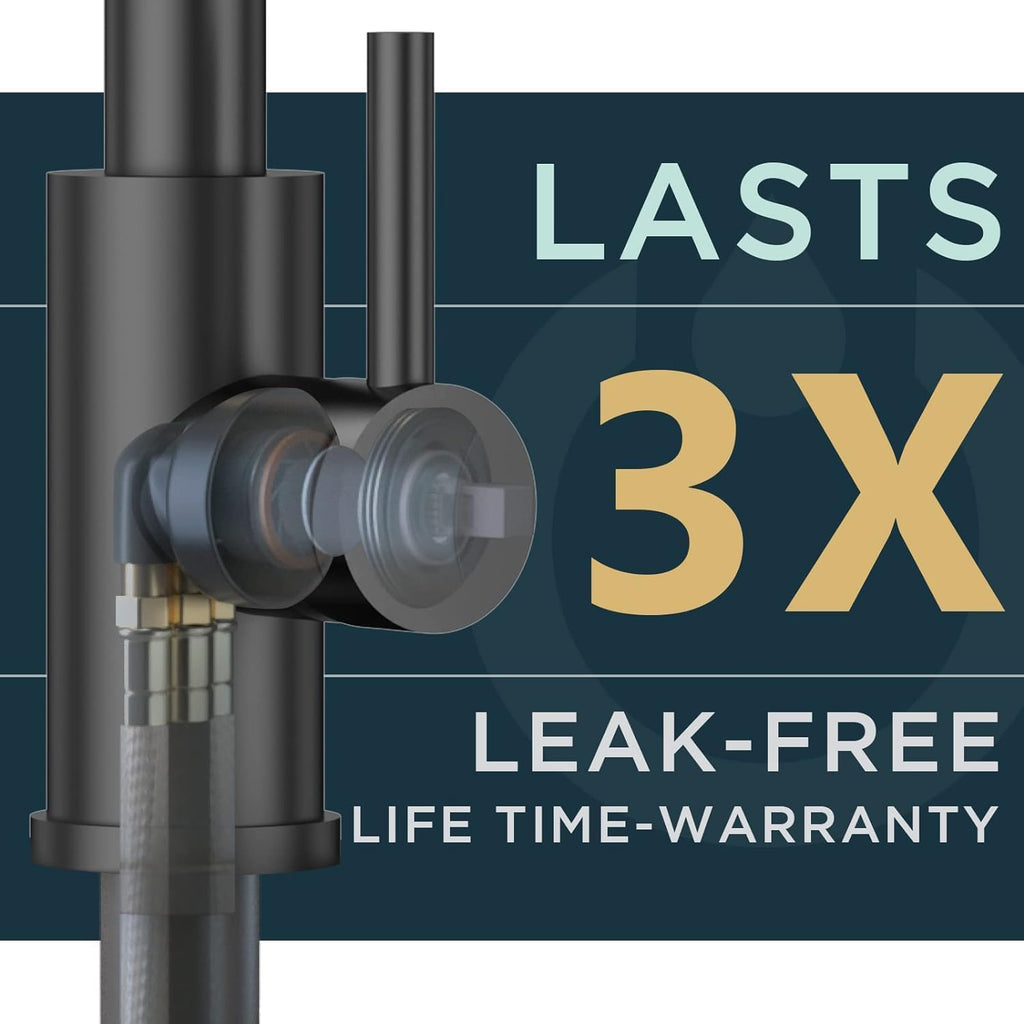 Black Kitchen Faucet with Pull Down Sprayer, Matte Black, High Arc Spout Z917