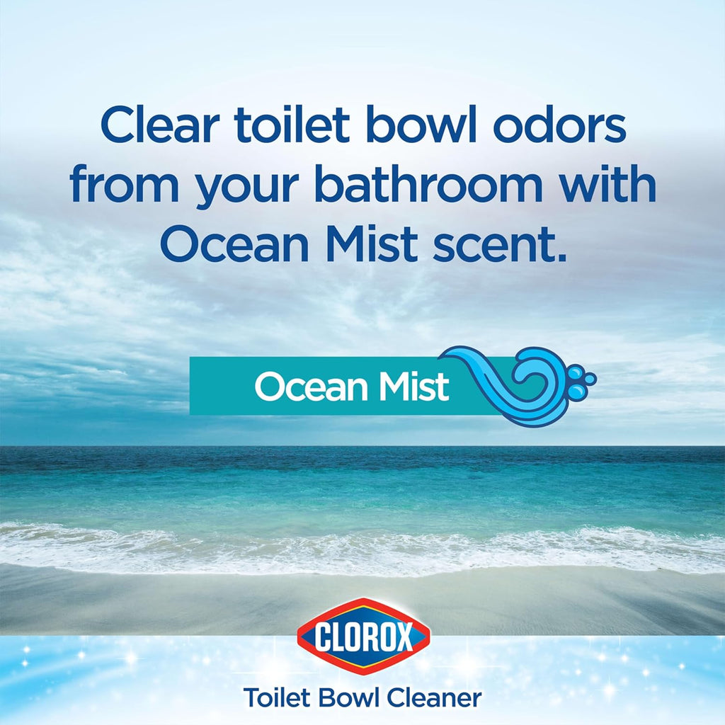 Toilet Bowl Cleaner, Clinging Bleach Gel, Ocean Mist, 24 oz, 2-Pack C6164