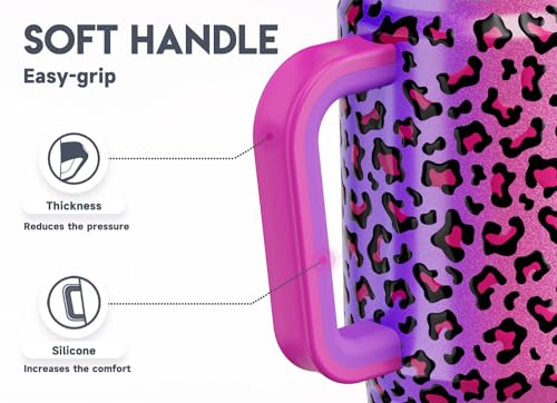 32 oz Insulated Tumbler with Handle, Lid and Straw, Stainless Steel Travel Mug U400
