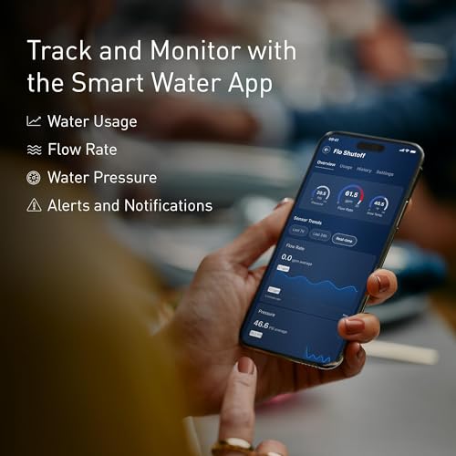 Smart Water Monitor and Automatic Shutoff Sensor for 1-Inch Pipe K9102