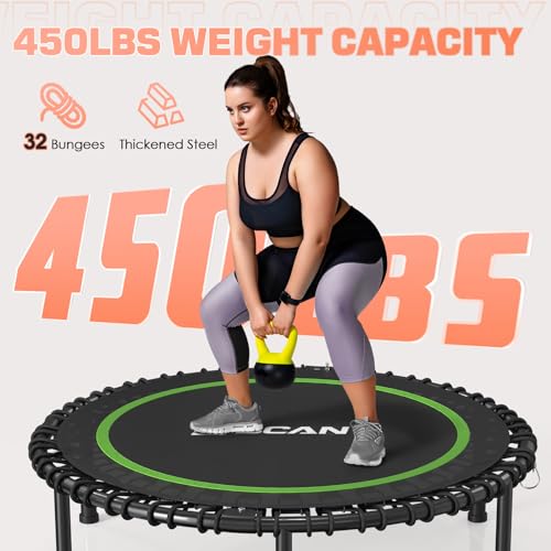 Foldable Mini Trampoline for Adults with Durable Bungees V5441
