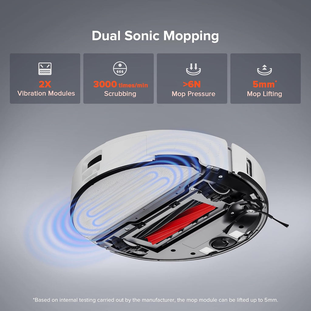 Robot Vacuum and Mop, Auto-Drying, Self-Washing, 6000Pa Suction T734