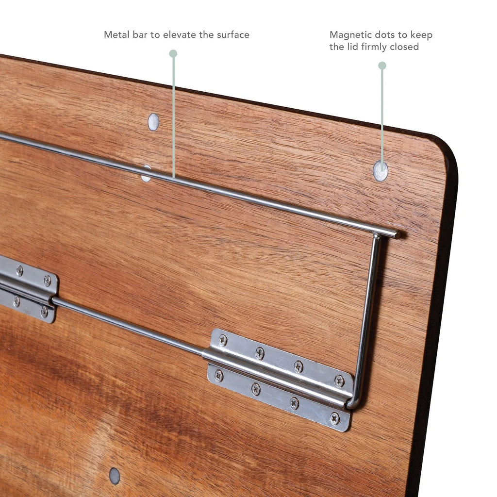 Acacia Wood Lap Desk with Storage B968