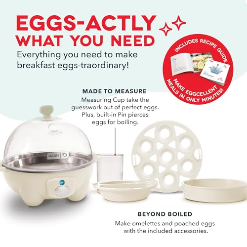 Rapid Egg Cooker for 6 Eggs, Hard Boiled, Poached, Scrambled, or Omelets, Auto Shut Off - Black O7665