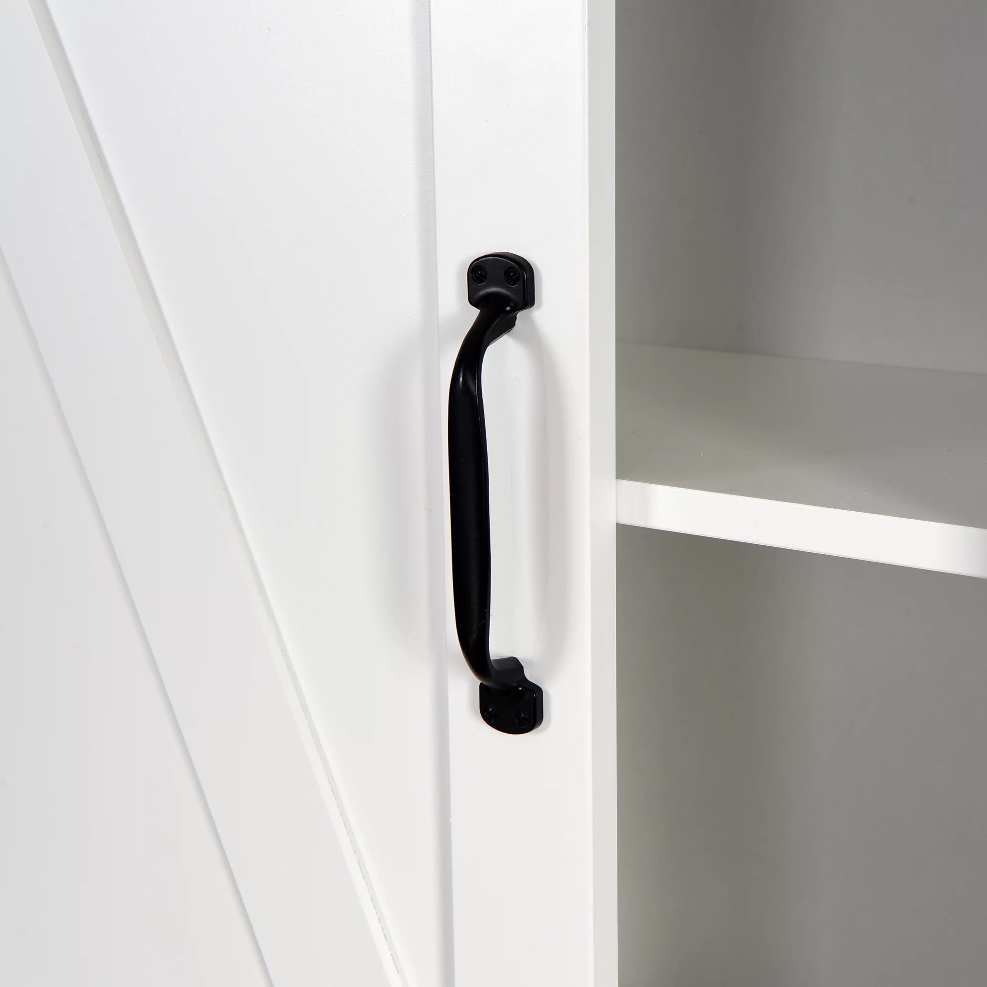 Over-the-Toilet Storage Cabinet with Adjustable Shelves and Barn Door K2863