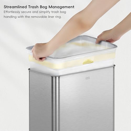 Touchless Motion Sensor Trash Can, 13.2 Gallon, Brushed Stainless Steel K748461