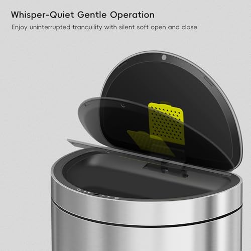 Touchless Motion Sensor Trash Can, 13.2 Gallon, Brushed Stainless Steel K748461
